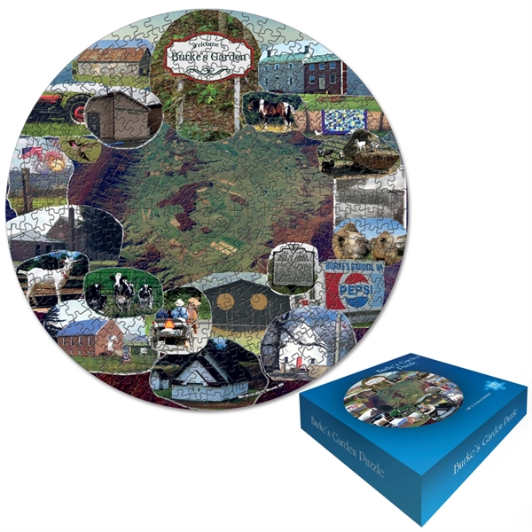 Puzzle with a round shape measuring 20.25" in a custom imprinted... from ASI 66390 LarLu