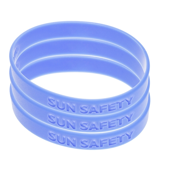 Silicone bracelet. Adult and child sizes. Available glow in the dark,... from ASI 34345 Ad Bands Plus / Ad-Bands Alliance Rubber