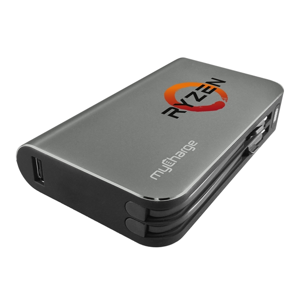 10050mAh portable charger with an integrated iPhone (Apple® Lightning™) cable, an... from ASI 61005 Hirsch Gift Inc