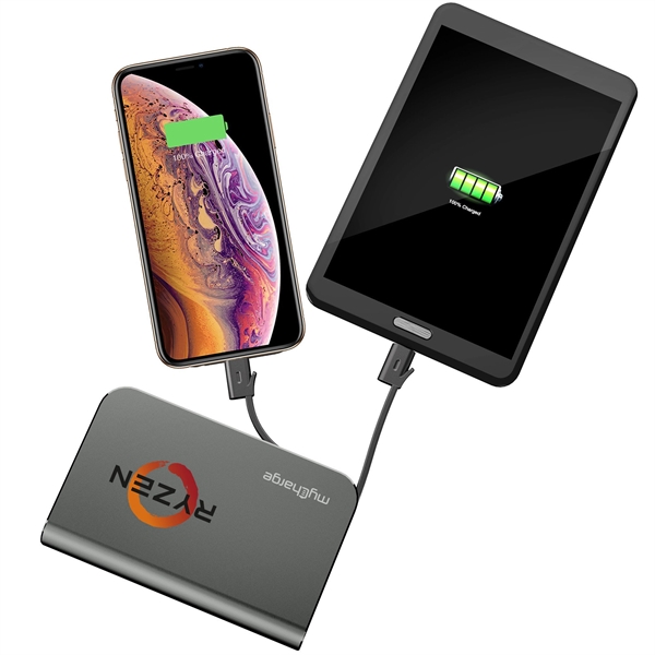 10050mAh portable charger with an integrated iPhone (Apple® Lightning™) cable, an... from ASI 61005 Hirsch Gift Inc