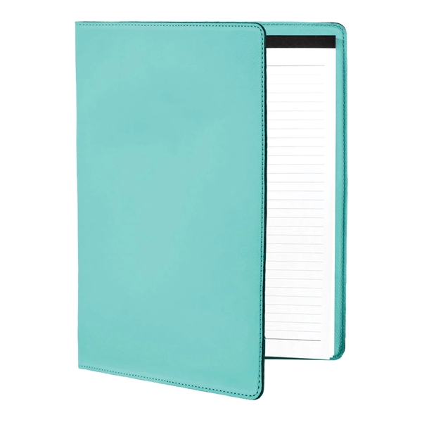 1.5" x 9.5" x 12" portfolio made of teal leatherette with... from ASI 74601 Calico