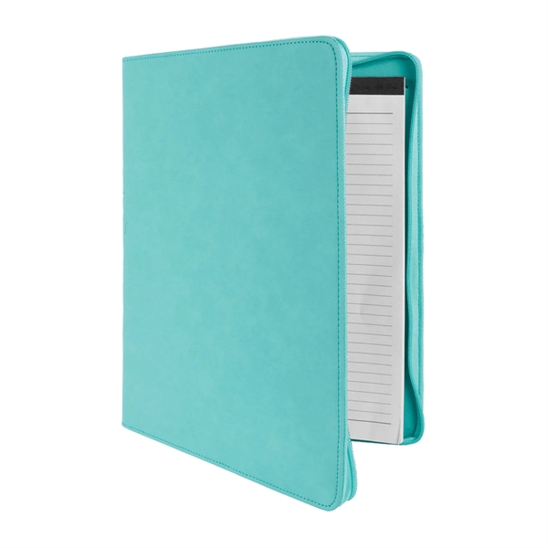1.5" x 9.5" x 12" portfolio made of teal leatherette with... from ASI 74601 Calico