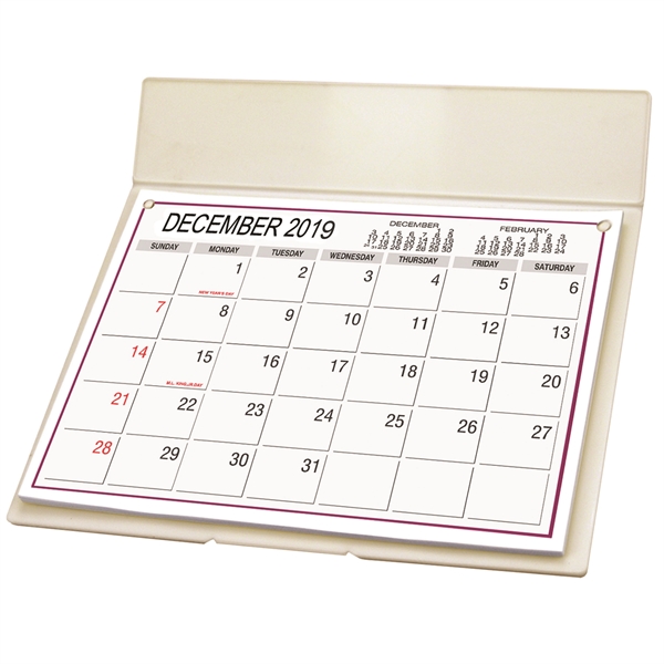 6 3/8" x 6 1/8" desk calendar made of polypropylene and... from ASI 43051 CPS / Keystone CPS CPS/Keystone