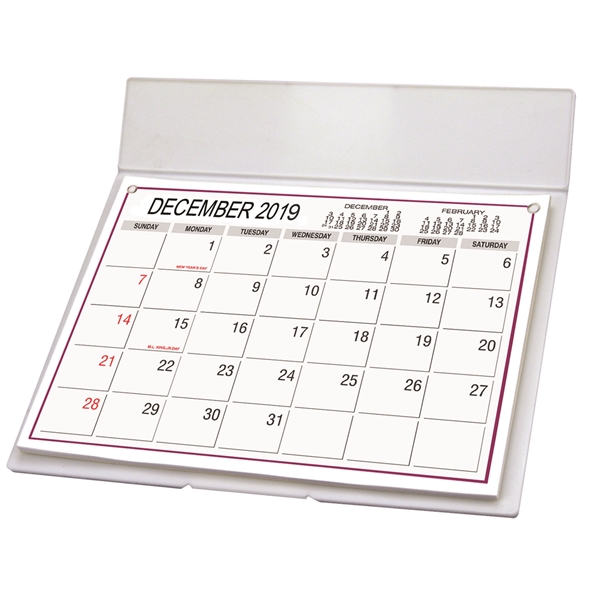 6 3/8" x 6 1/8" desk calendar made of polypropylene and... from ASI 43051 CPS / Keystone CPS CPS/Keystone