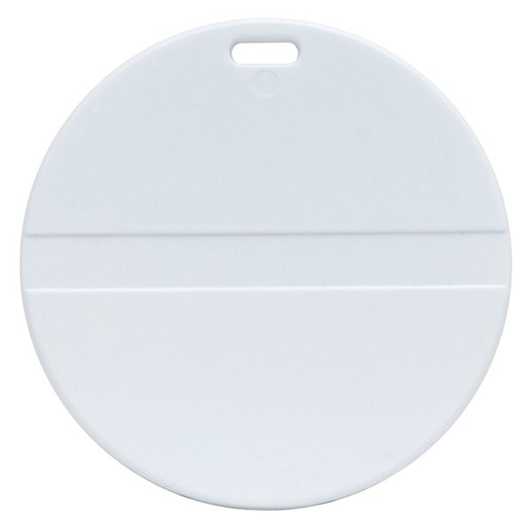 3 1/2" white round golf bag tag that's made in the... from ASI 43051 CPS / Keystone CPS CPS/Keystone