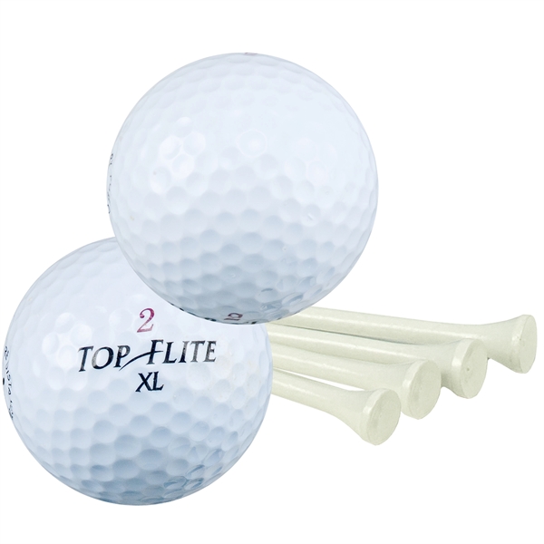 Golf gift tube with two golf balls and four blank tees.... from ASI 43051 CPS / Keystone CPS CPS/Keystone