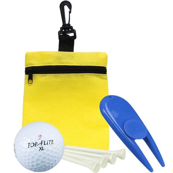 Mini zippered bag with divot repair tool, ball marker, golf ball... from ASI 43051 CPS / Keystone CPS CPS/Keystone