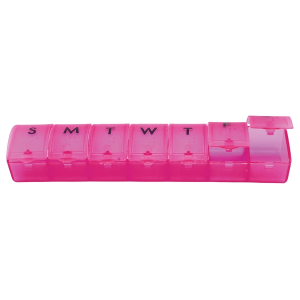 6" x 7/8" polypropylene pill dispenser with enough compartments for a... from ASI 43051 CPS / Keystone CPS CPS/Keystone