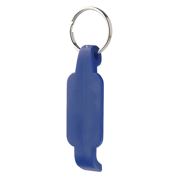 2 1/2"W x 7/8"H plastic bottle opener with a key ring;... from ASI 43051 CPS / Keystone CPS CPS/Keystone