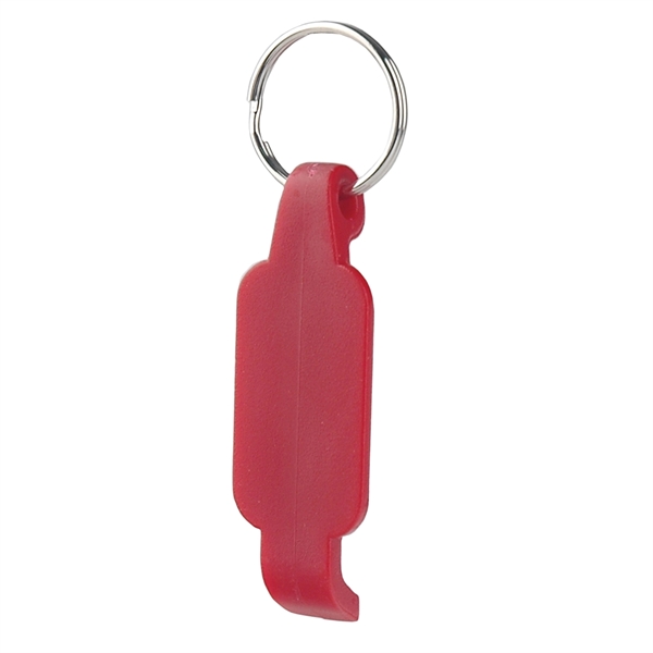 2 1/2"W x 7/8"H plastic bottle opener with a key ring;... from ASI 43051 CPS / Keystone CPS CPS/Keystone