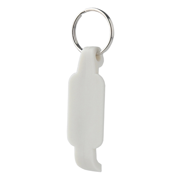 2 1/2"W x 7/8"H plastic bottle opener with a key ring;... from ASI 43051 CPS / Keystone CPS CPS/Keystone