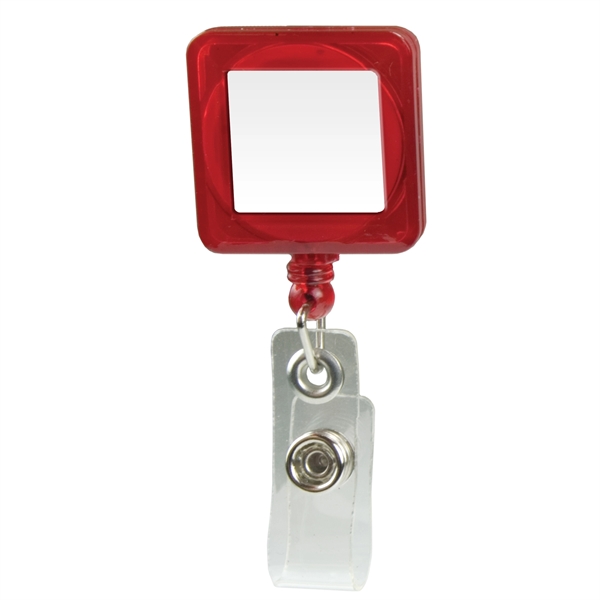 1 1/4" x 1 1/4" square badge holder with retractable 30"... from ASI 43051 CPS / Keystone CPS CPS/Keystone