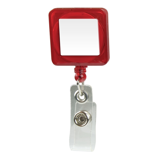 1 1/4" x 1 1/4" square badge holder with retractable 30"... from ASI 43051 CPS / Keystone CPS CPS/Keystone