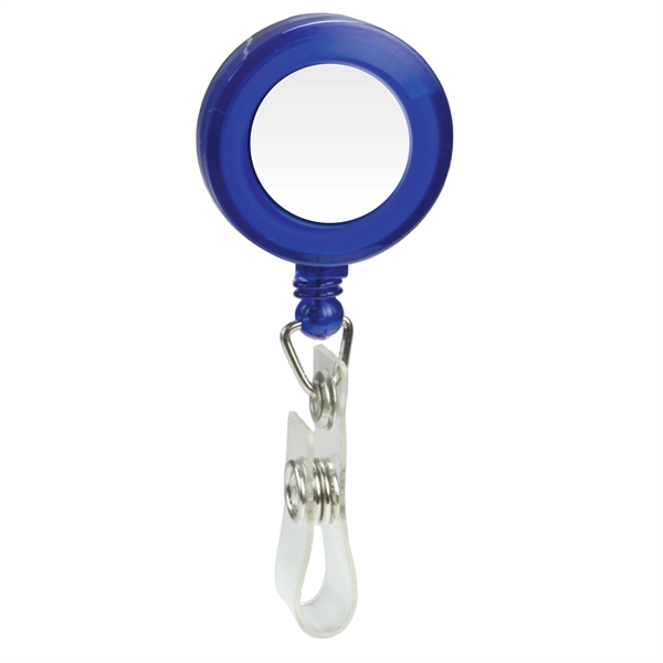 1 3/8" round badge holder with retractable 30" cord, alligator clip... from ASI 43051 CPS / Keystone CPS CPS/Keystone