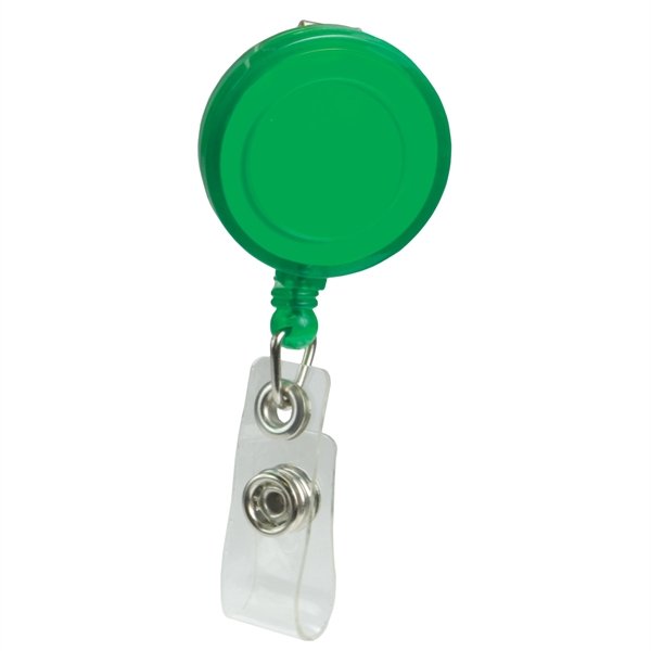 1 3/8" round badge holder with retractable 30" cord, slide-on clip... from ASI 43051 CPS / Keystone CPS CPS/Keystone