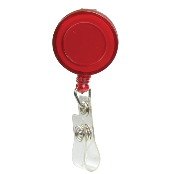 1 3/8" round badge holder with retractable 30" cord, slide-on clip... from ASI 43051 CPS / Keystone CPS CPS/Keystone