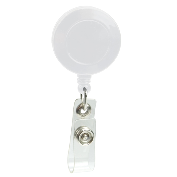1 3/8" round badge holder with retractable 30" cord, slide-on clip... from ASI 43051 CPS / Keystone CPS CPS/Keystone