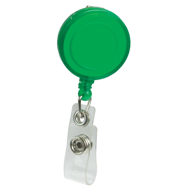 1 3/8" round badge holder with retractable 30" cord, alligator clip... from ASI 43051 CPS / Keystone CPS CPS/Keystone