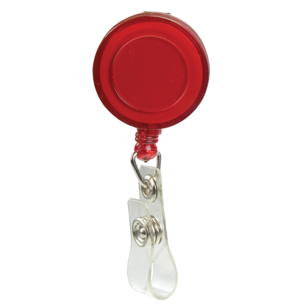 1 3/8" round badge holder with retractable 30" cord, alligator clip... from ASI 43051 CPS / Keystone CPS CPS/Keystone