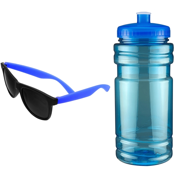 Gift set that includes black-rimmed sunglasses placed inside a 20 oz.... from ASI 43051 CPS / Keystone CPS CPS/Keystone