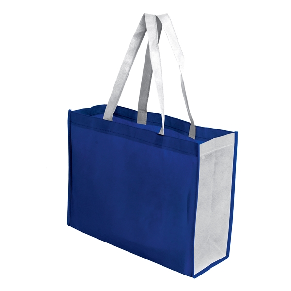 Two-toned 16" x 12" tote bag made of 100% non-woven polypropylene... from ASI 43051 CPS / Keystone CPS CPS/Keystone
