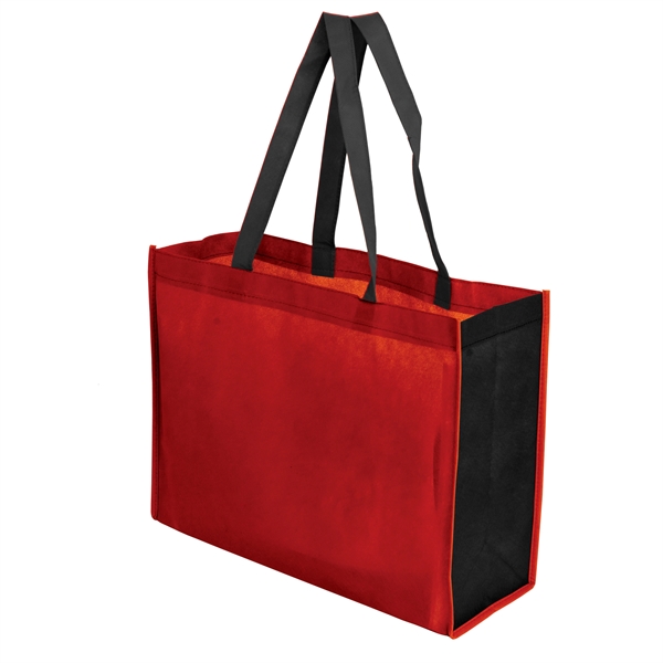 Two-toned 16" x 12" tote bag made of 100% non-woven polypropylene... from ASI 43051 CPS / Keystone CPS CPS/Keystone