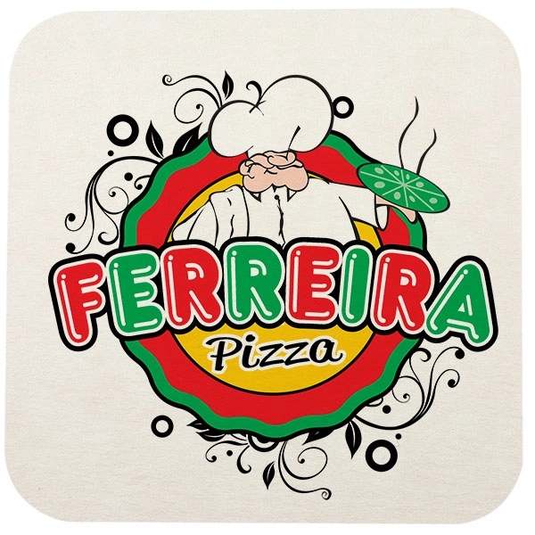 3 1/2", 60 point pulp board square coaster with four color... from ASI 43051 CPS / Keystone CPS CPS/Keystone