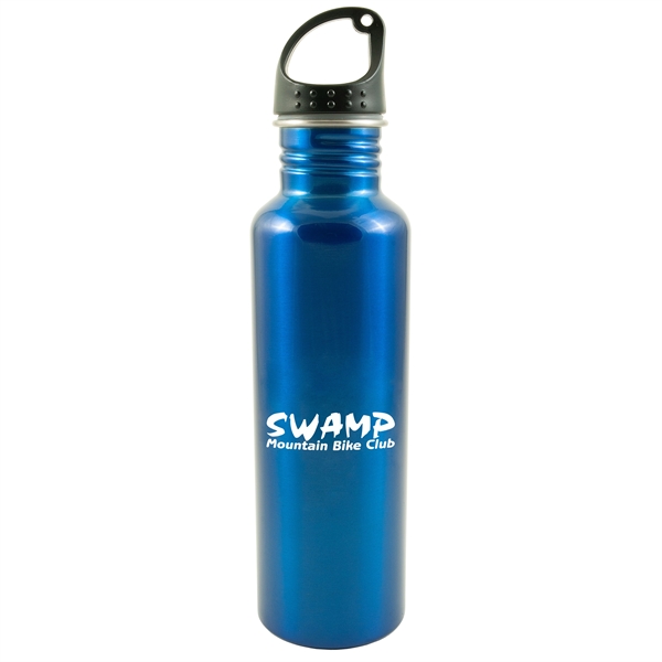 26 oz. single wall stainless bottle with black twist on lid.... from ASI 43051 CPS / Keystone CPS CPS/Keystone