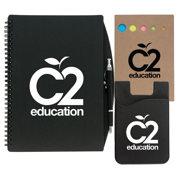 Journal with a pen, silicone cellphone sleeve and a sticky note... from ASI 43051 CPS / Keystone CPS CPS/Keystone