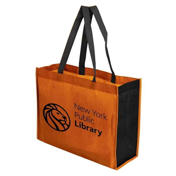 Two-toned 16" x 12" tote bag made of 100% non-woven polypropylene... from ASI 43051 CPS / Keystone CPS CPS/Keystone