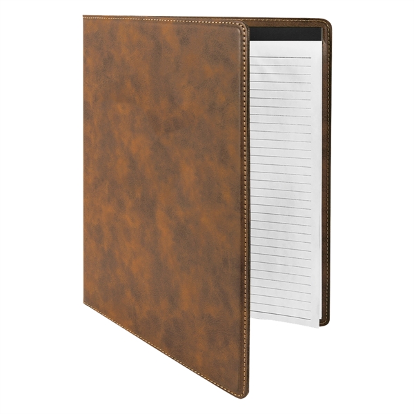 1.5" x 9.5" x 12" rustic gold PU leatherette portfolio with... from ASI 74601 Calico