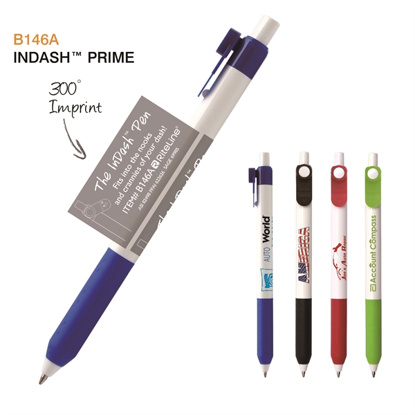 InDash™ Prime pen with a co-molded soft grip, a straight, bright... from ASI 82498 RiteLine LLC