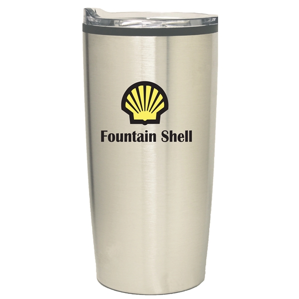 Double wall stainless steel tumbler with transparent slide lid, 20 oz.... from ASI 36988 Artek USA Inc / Artek™