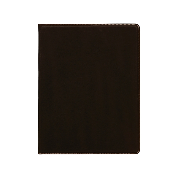 7" x 9" black and gold PU leatherette portfolio with 50-page... from ASI 74601 Calico