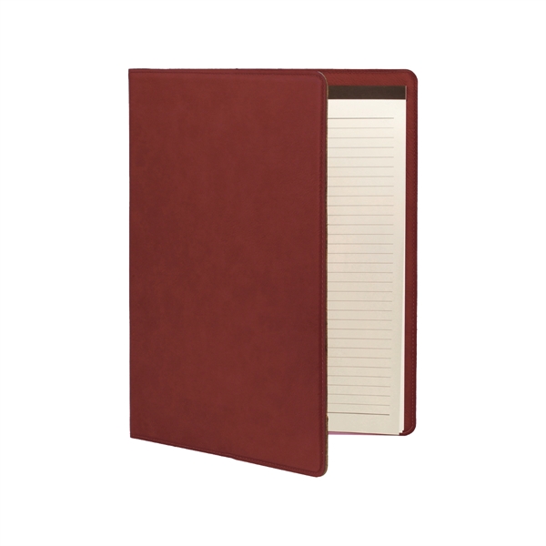 7" x 9" rose PU leatherette portfolio with writing pad, pen... from ASI 74601 Calico