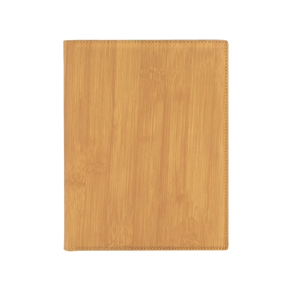 7" x 9" bamboo look PU leatherette portfolio with 50-page pad,... from ASI 74601 Calico
