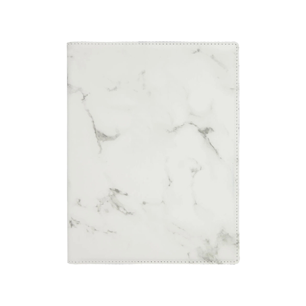 7" x 9" marble-look PU leatherette portfolio with writing pad, pen... from ASI 74601 Calico