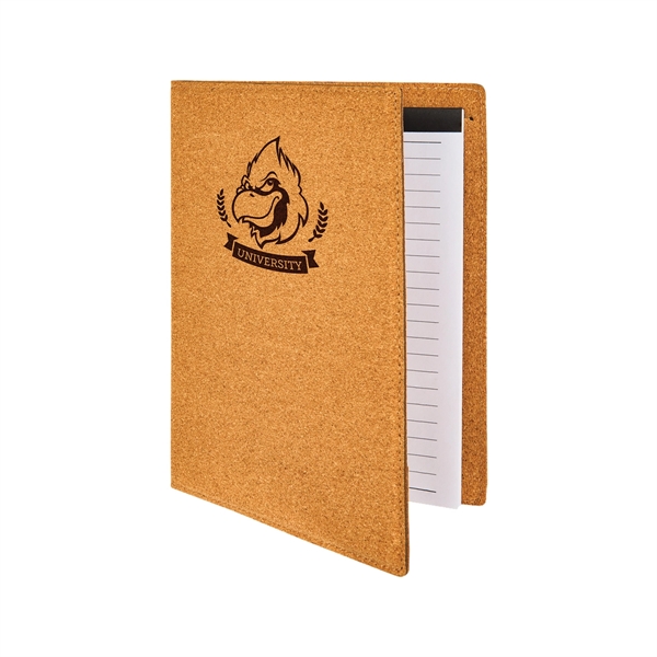 7" x 9" agglomerated cork portfolio with 50-page notepad, pen loop... from ASI 74601 Calico