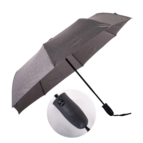 48" arc umbrella with heathered gray fabric and auto open/close feature.... from ASI 76730 Peerless Umbrella Co Inc / Threads By Peerless