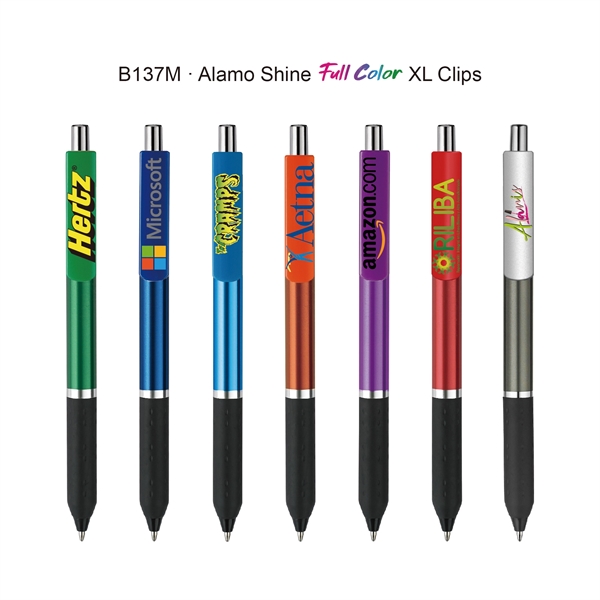 Alamo™ retractable style pen with a co-molded soft grip and a... from ASI 82498 RiteLine LLC