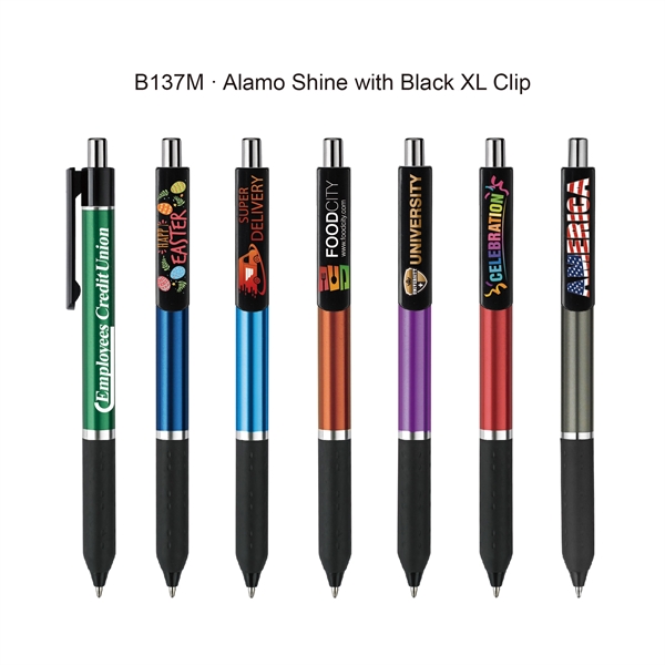 Alamo™ retractable style pen with a co-molded soft grip and a... from ASI 82498 RiteLine LLC
