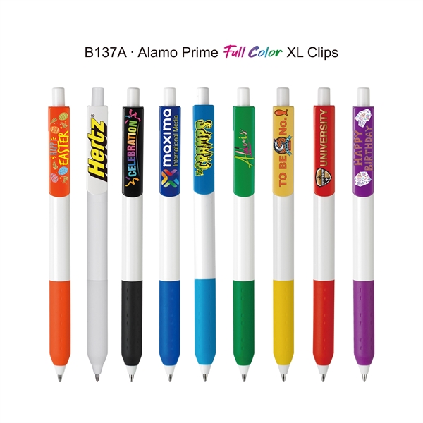 Alamo™ retractable style pen with a co-molded soft grip and a... from ASI 82498 RiteLine LLC