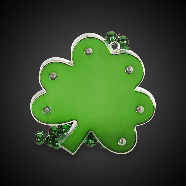 Beaded shamrock necklace with green LED lights.... from ASI 42016 Brighter Promotions Inc / Chemical Light™ Liquid Light
