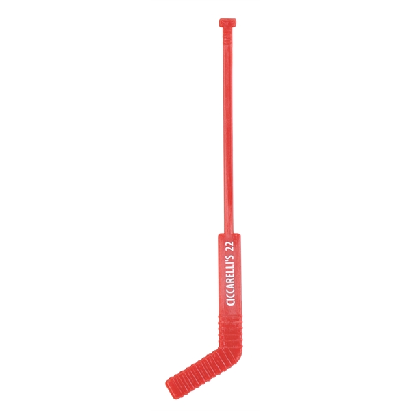 6" plastic hockey goalie stick-shaped drink stirrer.... from ASI 59683 Harco Enterprises LTD / Harco Enterprises