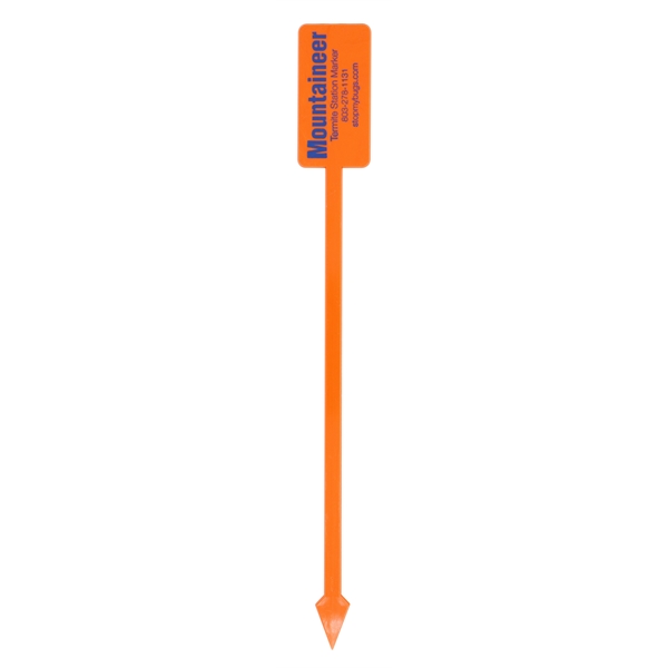 8.75" arrow-shaped plastic drink stirrer and appetizer pick with rectangular topper.... from ASI 59683 Harco Enterprises LTD / Harco Enterprises