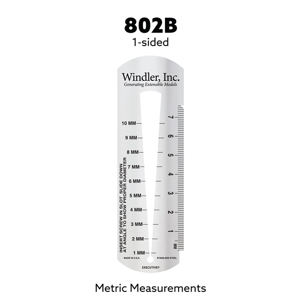 Metric scale screw gauge. Material: 0.030 Stainless steel.... from ASI 53430 Executive Line