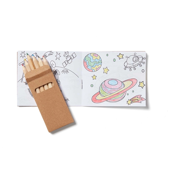 4.25" x 3.5" Space Kids 12-page coloring book and pack of... from ASI 63549 Jornik Manufacturing Corp / Jornik