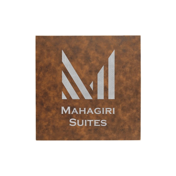 14" x 1 1/2" x 14" PU leatherette wall sign with... from ASI 74601 Calico