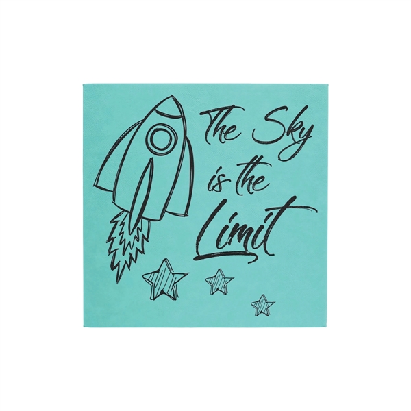 14" x 1 1/2" x 14" PU leatherette wall sign with... from ASI 74601 Calico