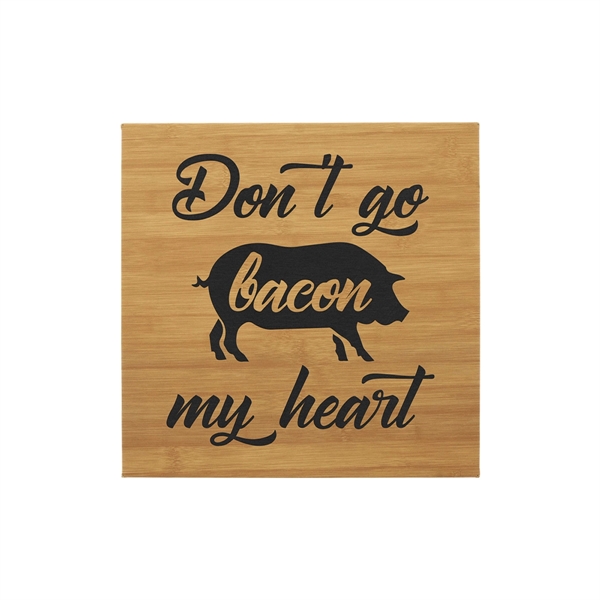 14" x 1 1/2" x 14" PU leatherette wall sign with... from ASI 74601 Calico